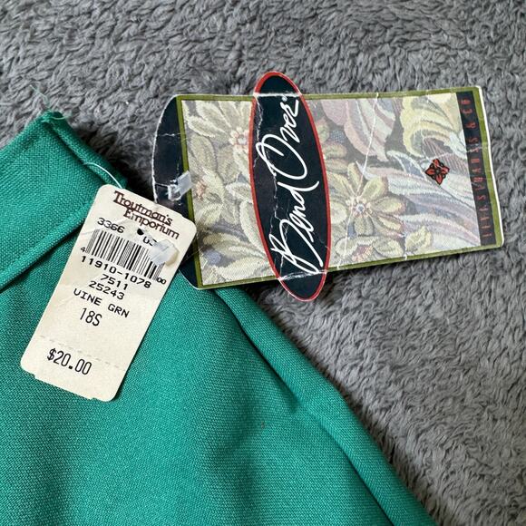 Vintage 90s Bend Over Levis Pants NWT Womens 18 Green Pull On Tapered Leg Formal - Picture 7 of 12